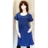 Robe Nadia Bleu Vif Manches Courtes en Coton