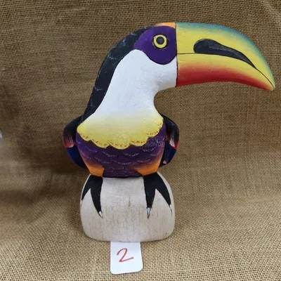 Toucan en Balsa de 20 cm — Thumbnail 5