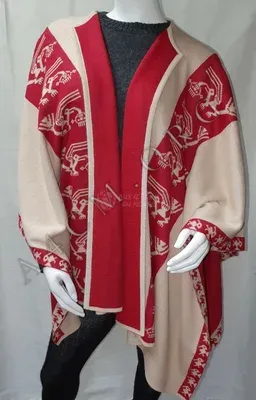 Ruana Angelica Réversible Rouge et Sable — Vorschaubild 3