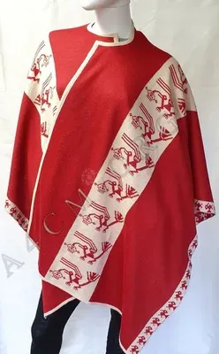 Ruana Angelica Réversible Rouge et Sable — Vorschaubild 4