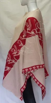 Ruana Angelica Réversible Rouge et Sable — Vorschaubild 5