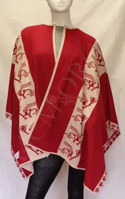 Ruana Angelica Réversible Rouge et Sable — Vorschaubild 6