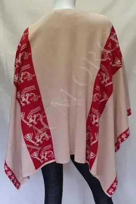 Ruana Angelica Réversible Rouge et Sable — Vorschaubild 7