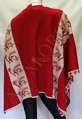 Ruana Angelica Réversible Rouge et Sable — Vorschaubild 8