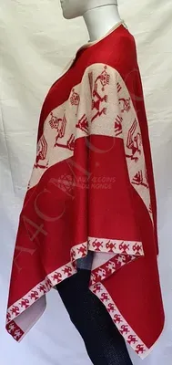Ruana Angelica Réversible Rouge et Sable — Vorschaubild 9