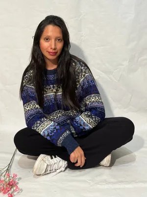 Pull Jacquard Tarjeta 50% Alpaga