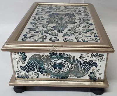 Coffre Miroir Sevilla Turquoise, Verre peint Miroir — Vorschaubild 2