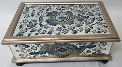 Coffre Miroir Sevilla Turquoise, Verre peint Miroir — Vorschaubild 1