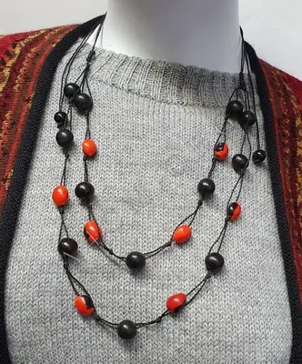 Collier Huayruro Grosses Graines Double — Thumbnail 2