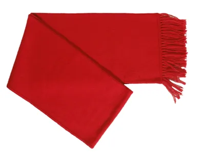 Écharpe unie à Franges en alpaga — Rouge