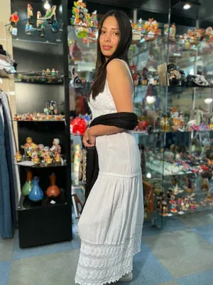 Robe Verano Blanche sans manche coton — Thumbnail 2