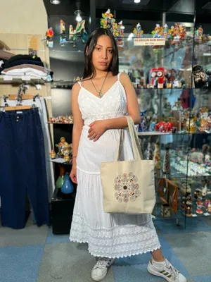 Robe Verano Blanche sans manche coton — Thumbnail 3