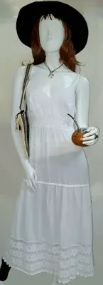 Robe Verano Blanche sans manche coton — Thumbnail 4