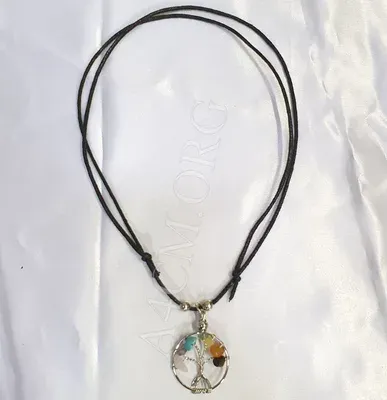 Petit Collier Arbre de Vie Pierres Naturelles — Vorschaubild 1