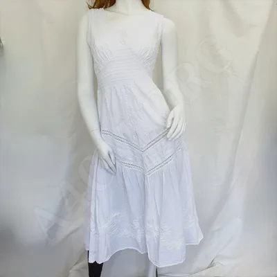 Robe Caraïbe Blanche sans manche coton