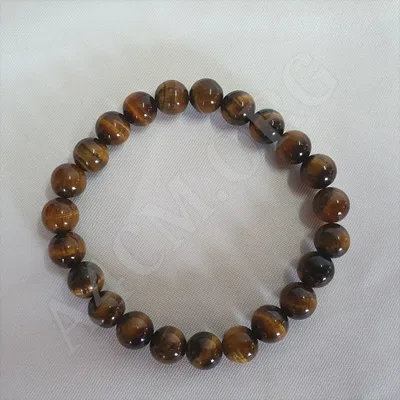 Bracelet Œil du Tigre Naturelle Ronde