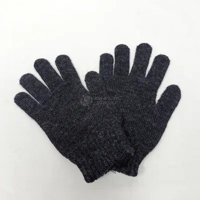 Gants Paula Unis en Alpaga — Anthracite — Miniature 1