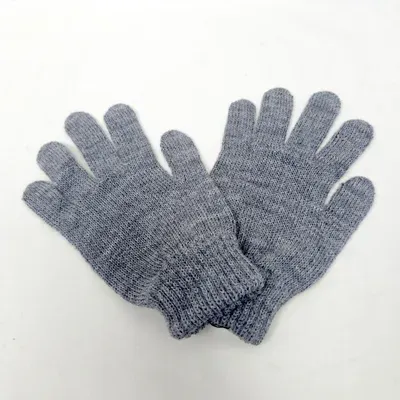 Gants Paula Unis en Alpaga — Anthracite — Miniature 6