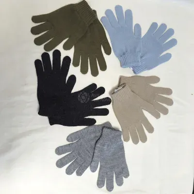 Gants Paula Unis en Alpaga — Anthracite — Miniature 2