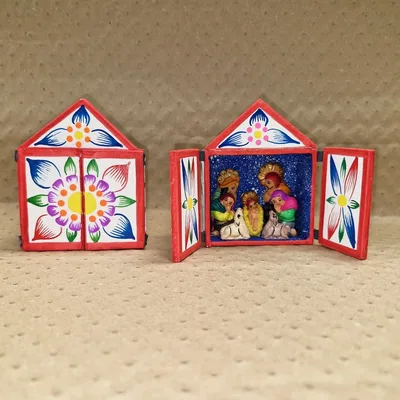 Retable Flores Crèche Pérou Moyen Modèle