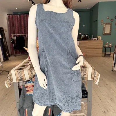 Robe Clea Bleu Jean sans manche coton — Vorschaubild 1