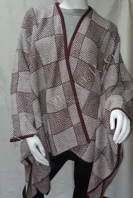 Ruana "Manteau" — Blanc — Vorschaubild 3