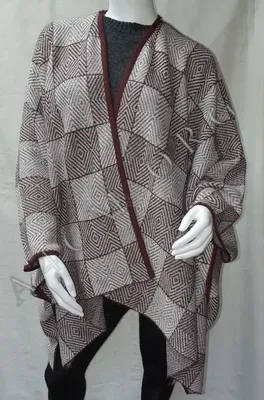 Ruana "Manteau" — Blanc — Vorschaubild 1