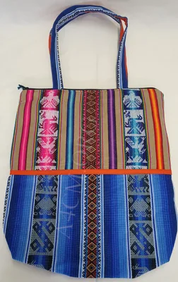 Sac à Main Aguayo Multicolore — Bleu