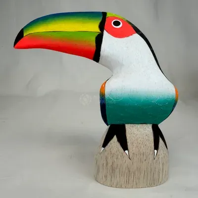 Toucan en Balsa 15 cm — n°2 — Miniature 2