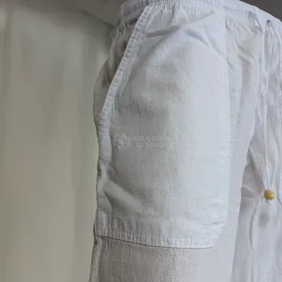 Pantalon en Coton du Pérou — Blanc — Miniature 3