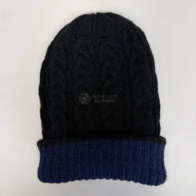 Bonnet Réversible 2 Couleurs en Alpaga — Bleu — Miniatura 2