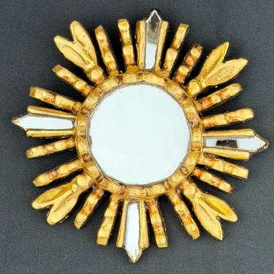 Miroir Soleil Doré 15 cm — n°4