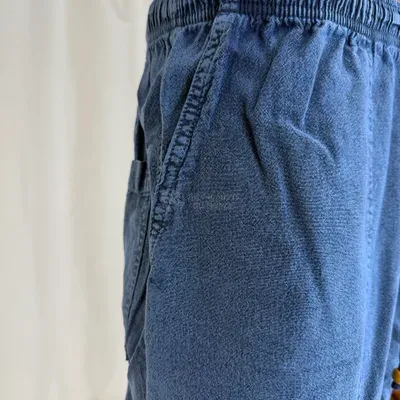 Pantalon en Coton du Pérou — Bleu Jean — Miniature 4