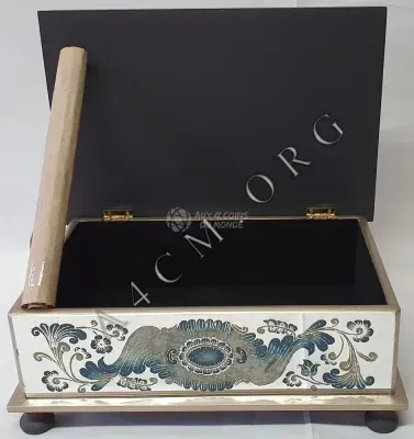 Coffre Miroir Sevilla, Verre peint Miroir — Bleu — Miniature 4