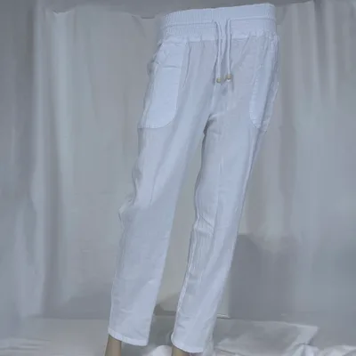 Pantalon Smoc en Coton du Pérou — Blanc