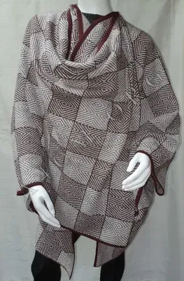 Ruana "Manteau" — Blanc — Vorschaubild 2