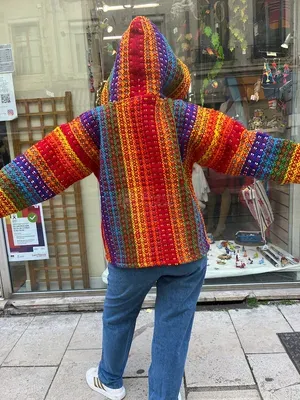 Veste Rafael Multicolore 100% Laine — Capuche — Miniature 5