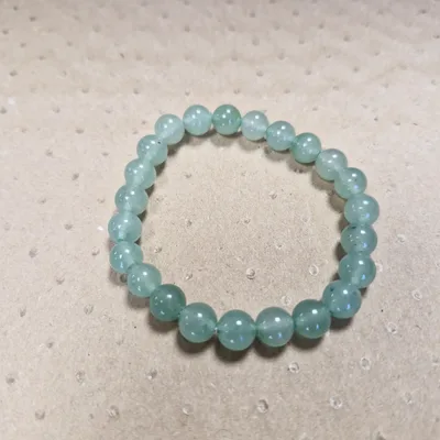 Bracelet Pierres Naturelles Rondes — Jade