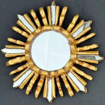 Miroir Soleil Doré 15 cm — n°2