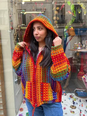 Veste Rafael Multicolore 100% Laine — Capuche