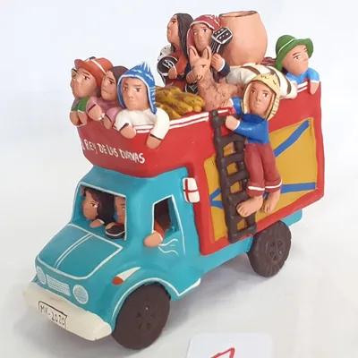 Grand Camion Travailleurs Péruviens en Céramique — n°1