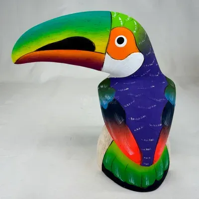 Toucan en Balsa 15 cm — n°1 — Miniature 1