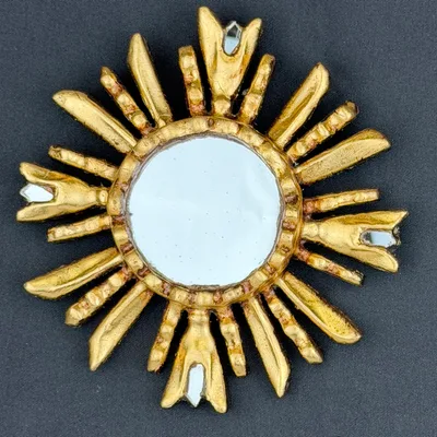Miroir Soleil Doré 15 cm — n°3