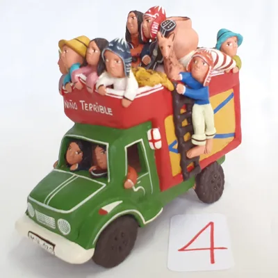 Grand Camion Travailleurs Péruviens en Céramique — n°4