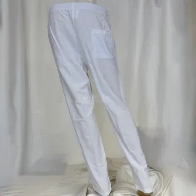 Pantalon en Coton du Pérou — Blanc — Miniature 2