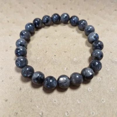 Bracelet Pierres Naturelles Rondes — Labradorite