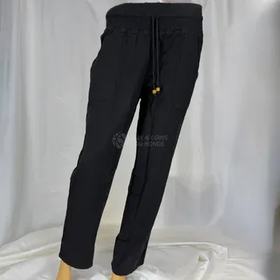 Pantalon Smoc en Coton Bleu Jean du Pérou — Noir — Vorschaubild 1