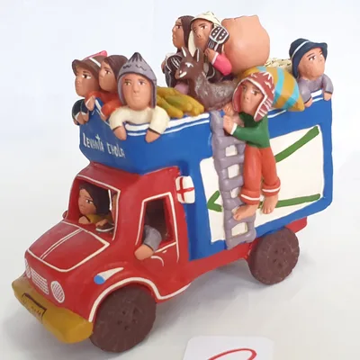 Grand Camion Travailleurs Péruviens en Céramique — n°2