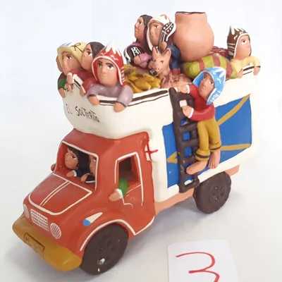 Grand Camion Travailleurs Péruviens en Céramique — n°3