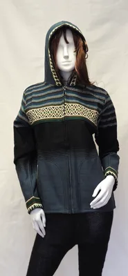 Blouson Apache Capuche Multicolore Acrylique